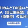 MBTIのAとTの違いとは？-A（自己主張型）と-T（慎重型）の意味と見分け方